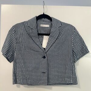 OAK & FORT CROP DRESS SHIRT (Small)
